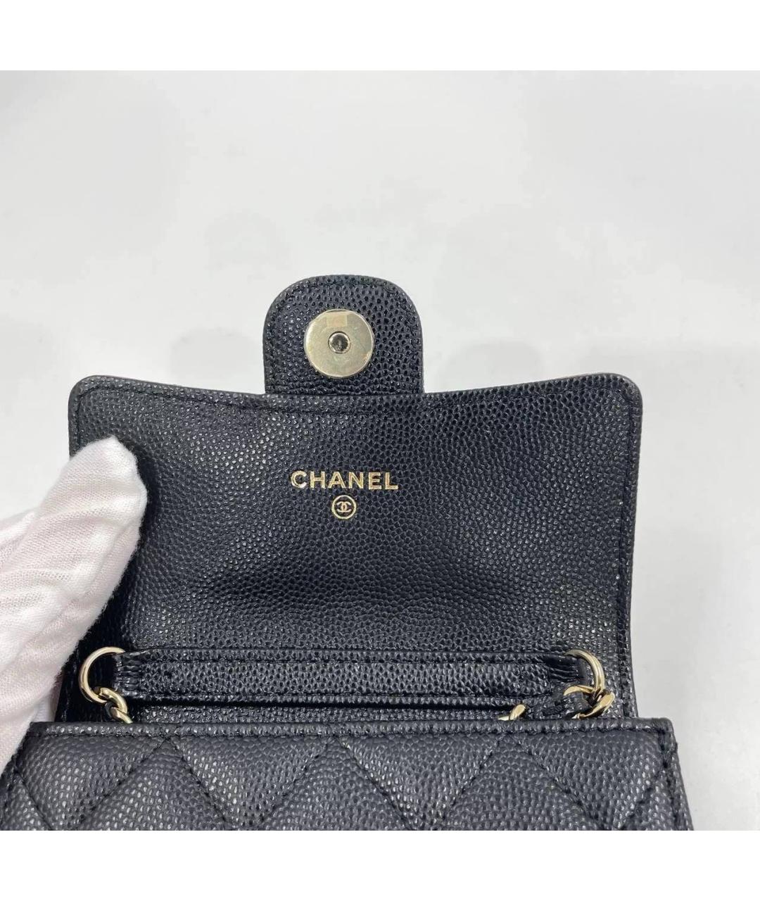 CHANEL Черная кожаная сумка через плечо, фото 2