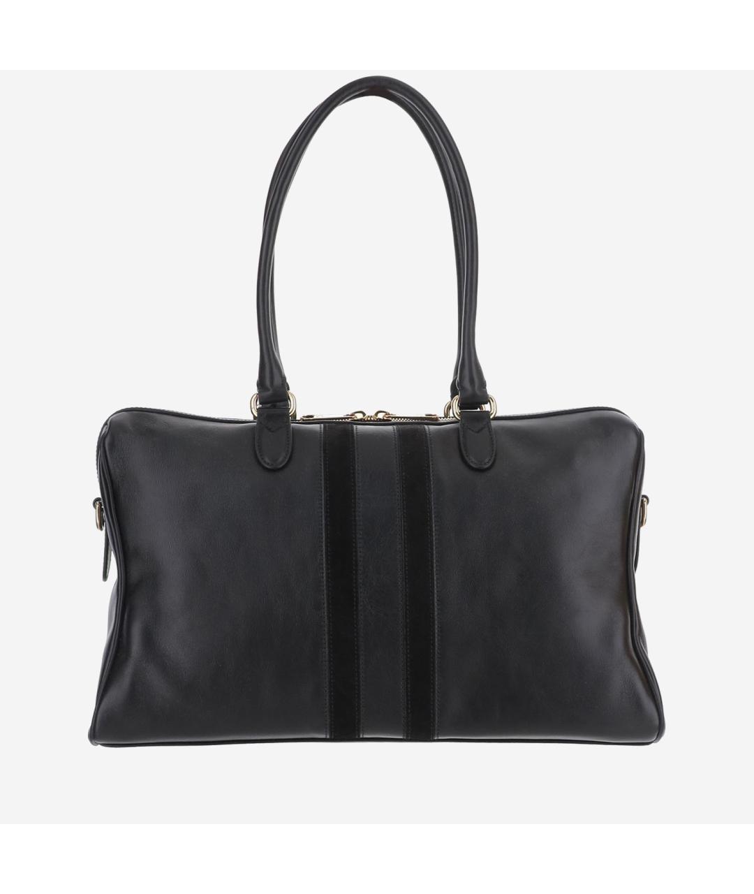 GUCCI Черная кожаная сумка тоут, фото 3