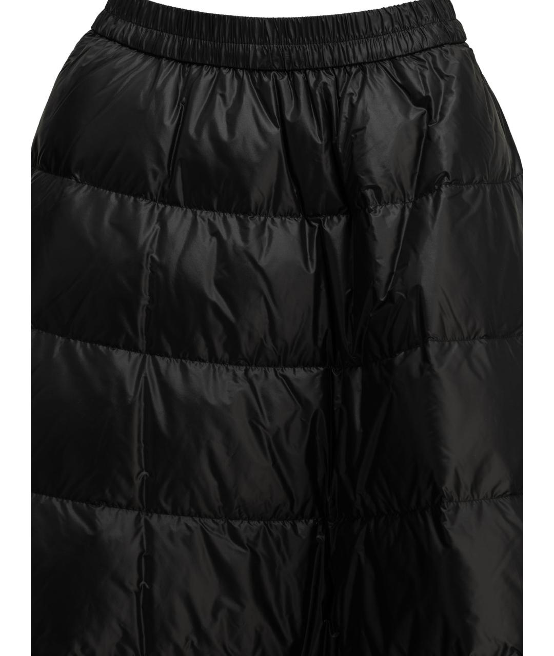 MONCLER Черная полиамидовая юбка миди, фото 3