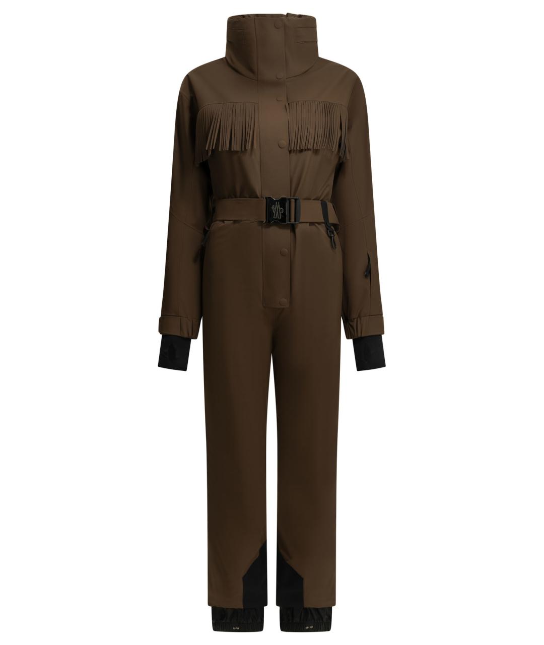 MONCLER GRENOBLE Коричневый полиамидовый комбинезон, фото 1