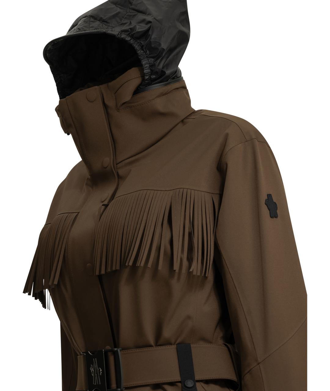 MONCLER GRENOBLE Коричневый полиамидовый комбинезон, фото 4
