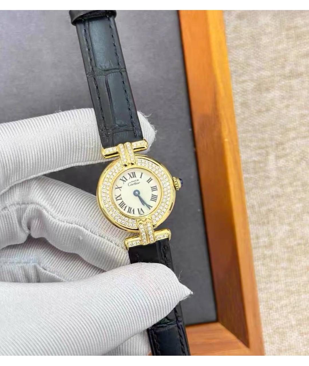 CARTIER Золотые серебряные часы, фото 4