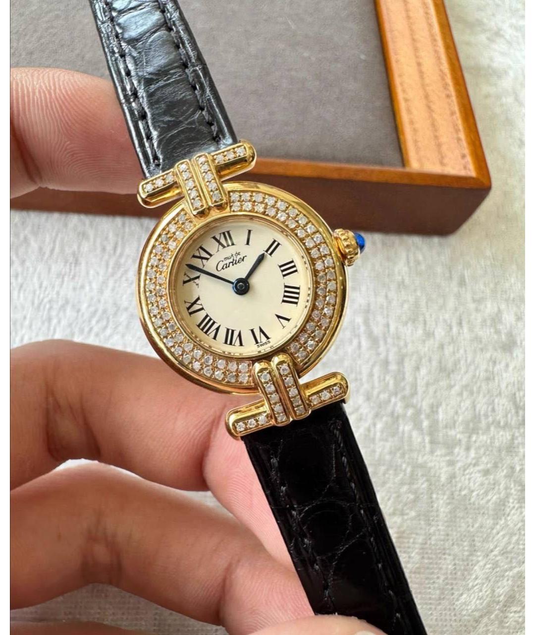 CARTIER Золотые серебряные часы, фото 5