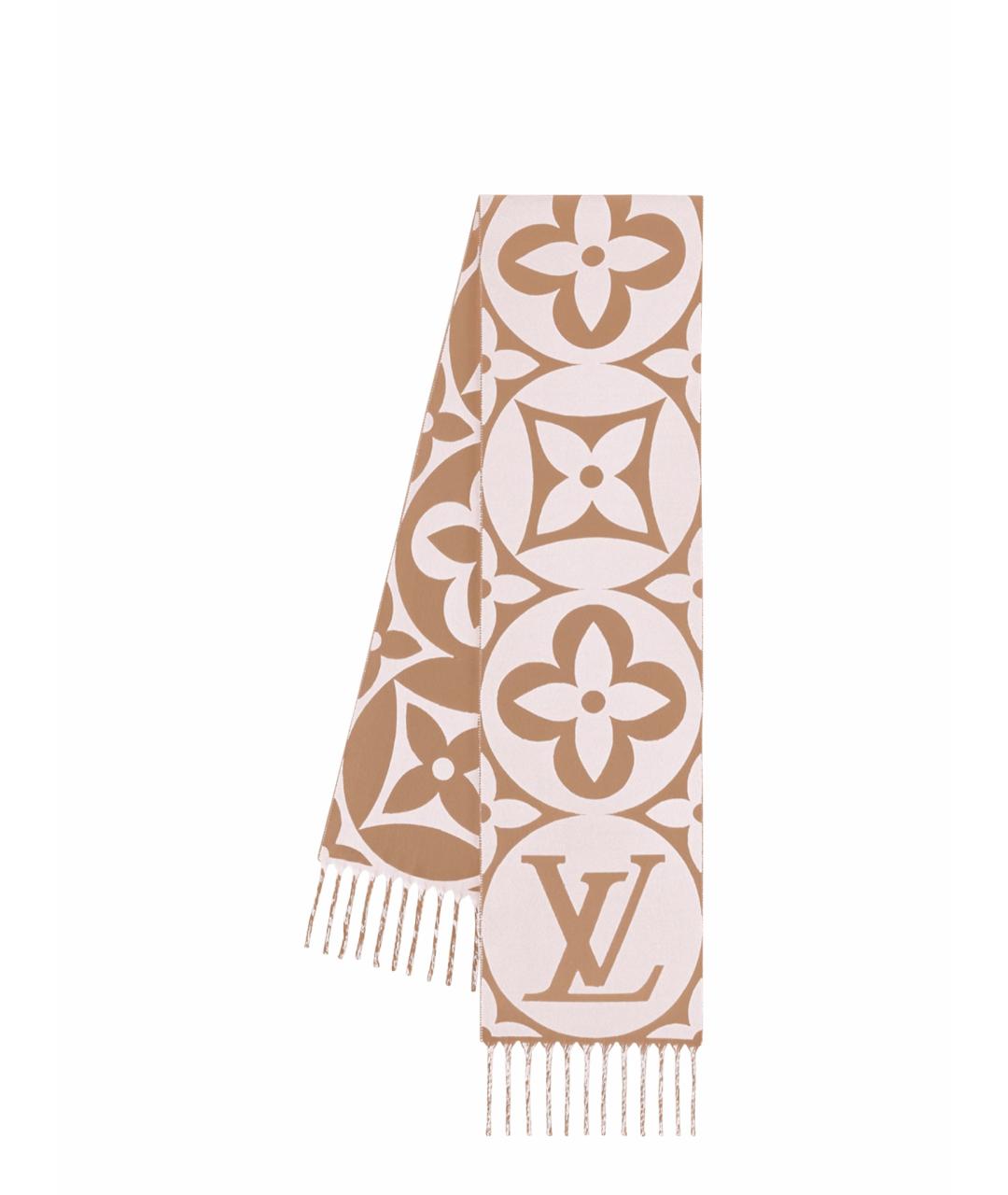 LOUIS VUITTON Розовый шерстяной шарф, фото 1