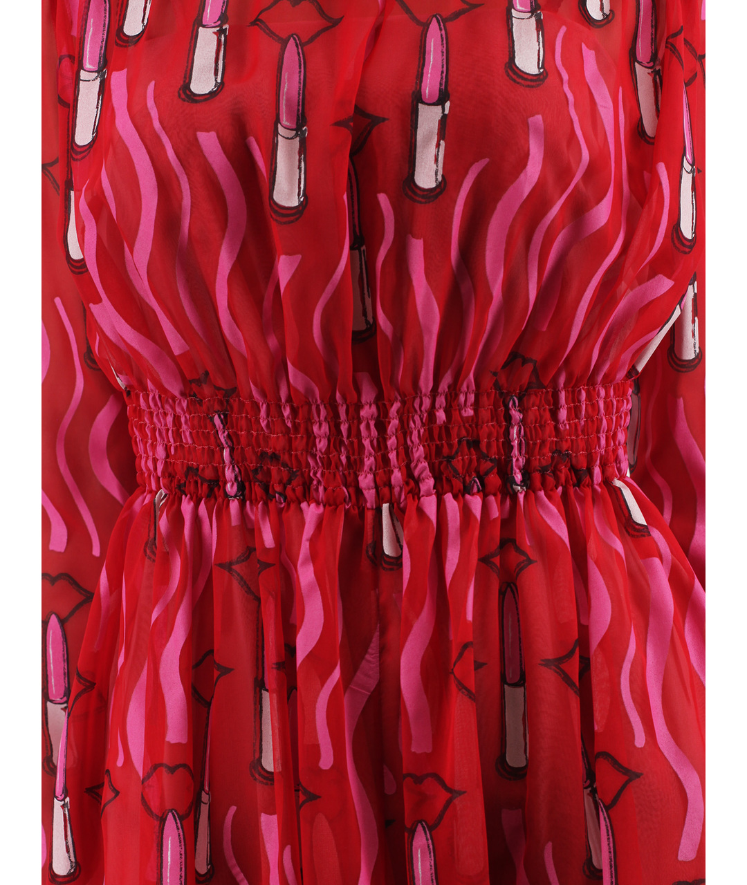 VALENTINO Красное шелковое коктейльное платье, фото 4