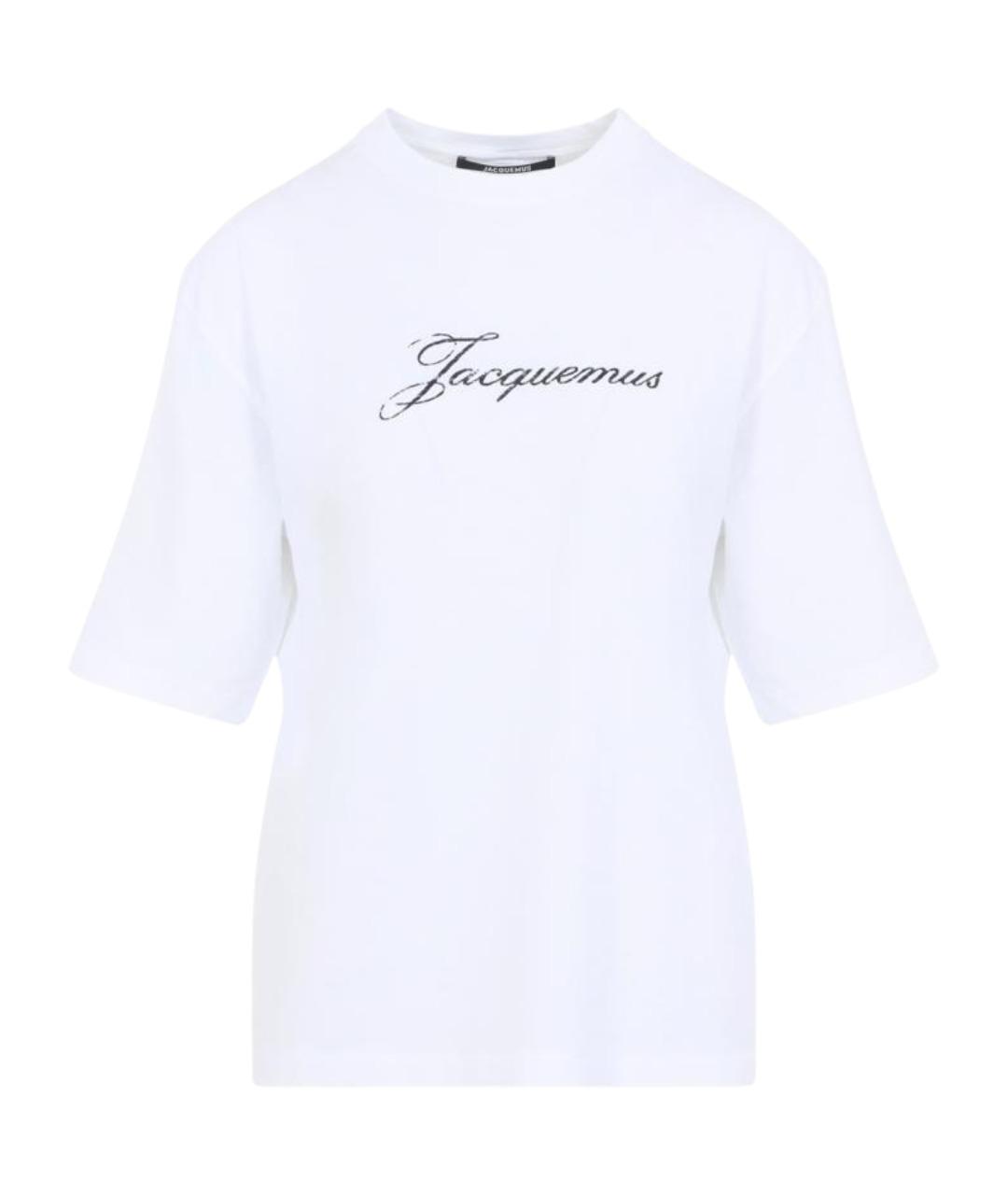 JACQUEMUS Белая хлопковая футболка, фото 1