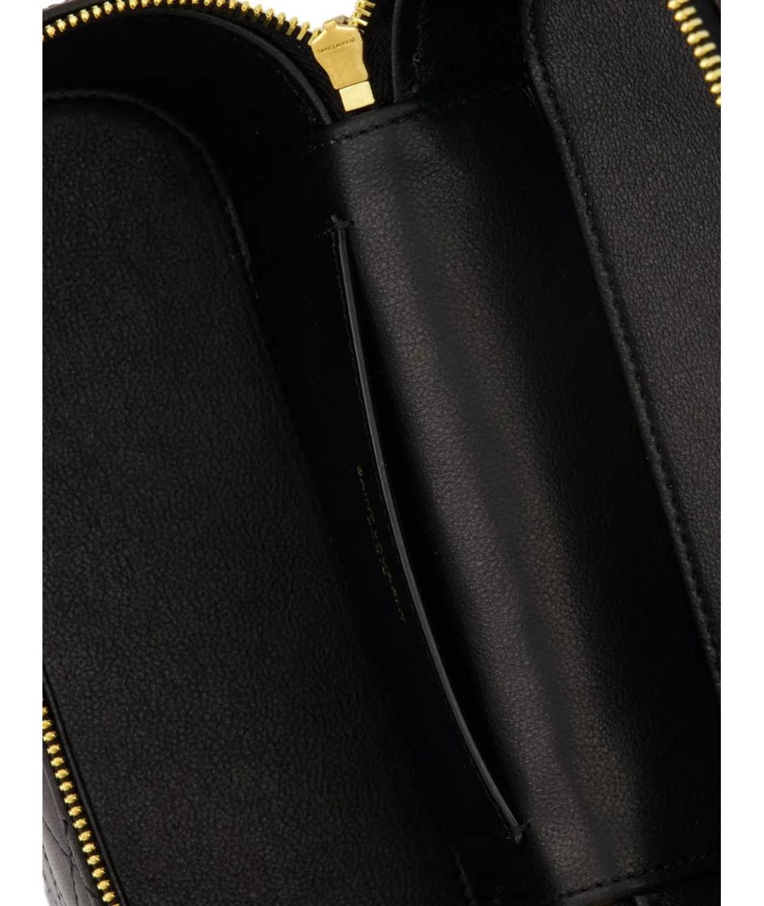 SAINT LAURENT Черная кожаная сумка через плечо, фото 4