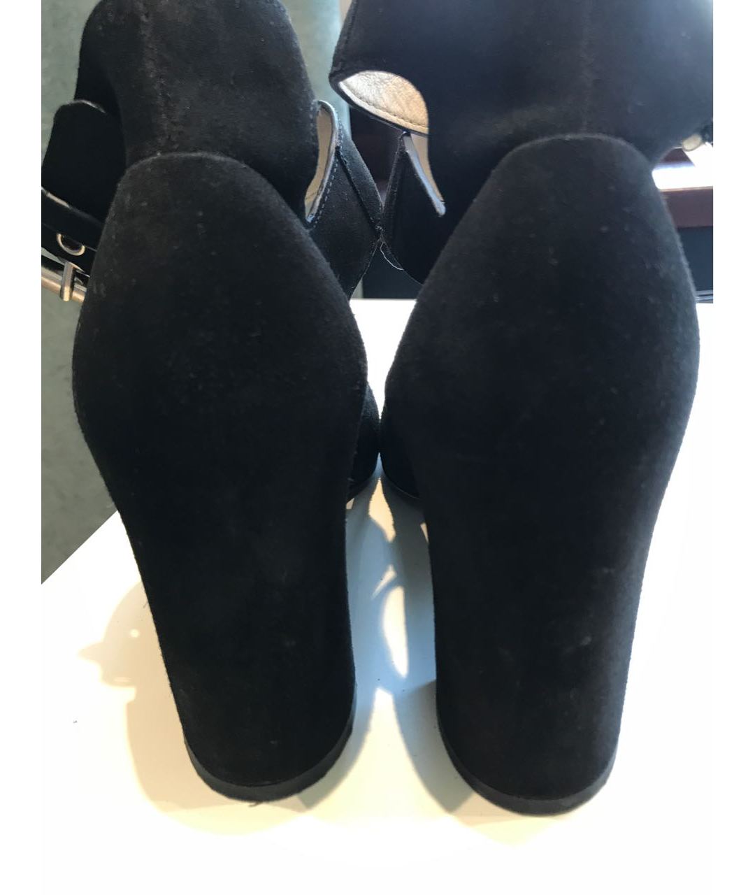 SEE BY CHLOE Черные замшевые сандалии, фото 4