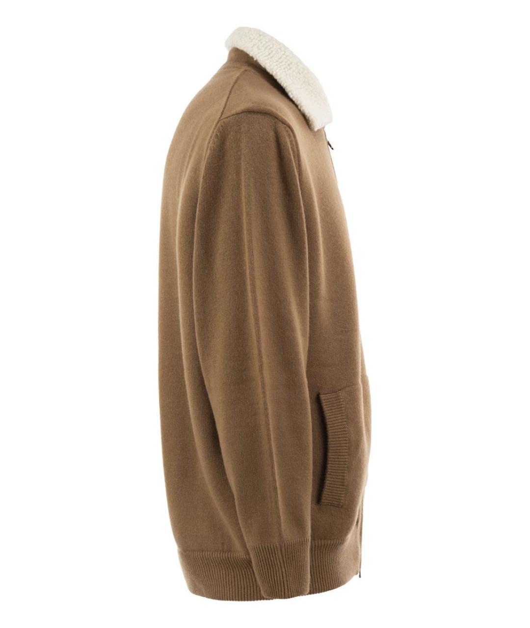 KITON Коричневая шерстяная куртка, фото 3