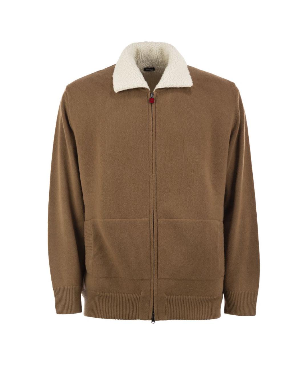 KITON Коричневая шерстяная куртка, фото 1