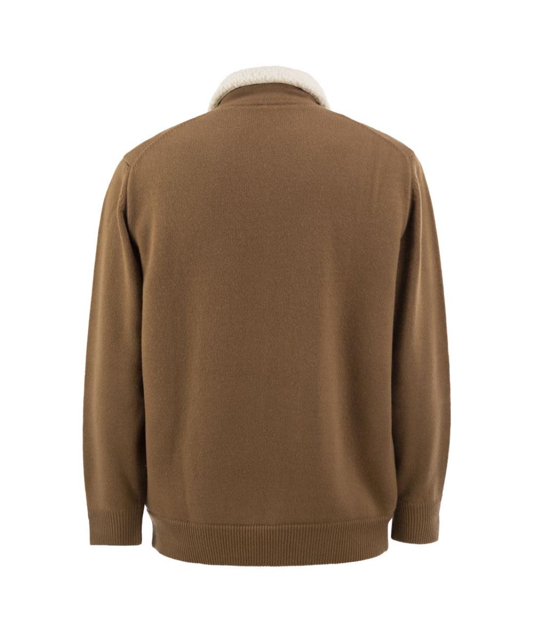 KITON Коричневая шерстяная куртка, фото 2