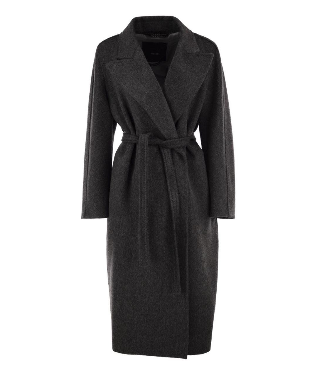 MAX MARA Антрацитовое шерстяное пальто, фото 1