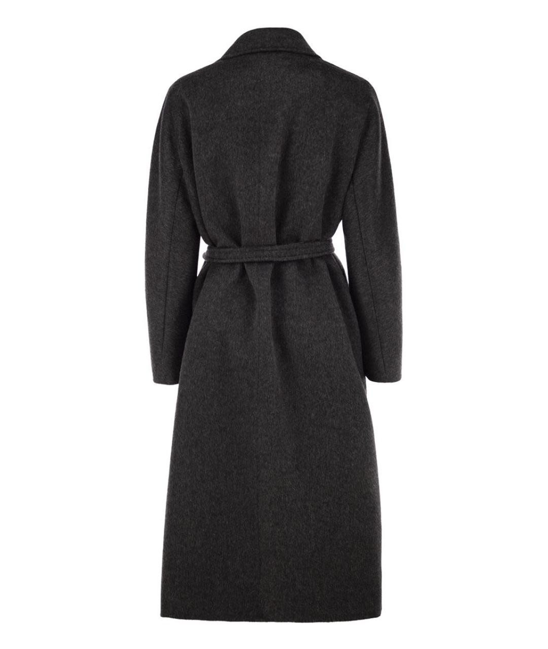 MAX MARA Антрацитовое шерстяное пальто, фото 2