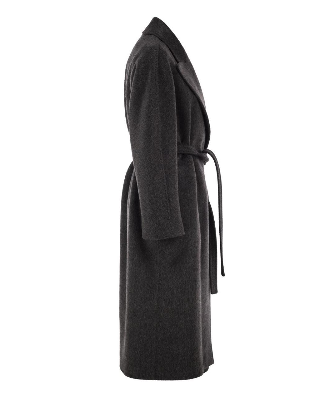 MAX MARA Антрацитовое шерстяное пальто, фото 3