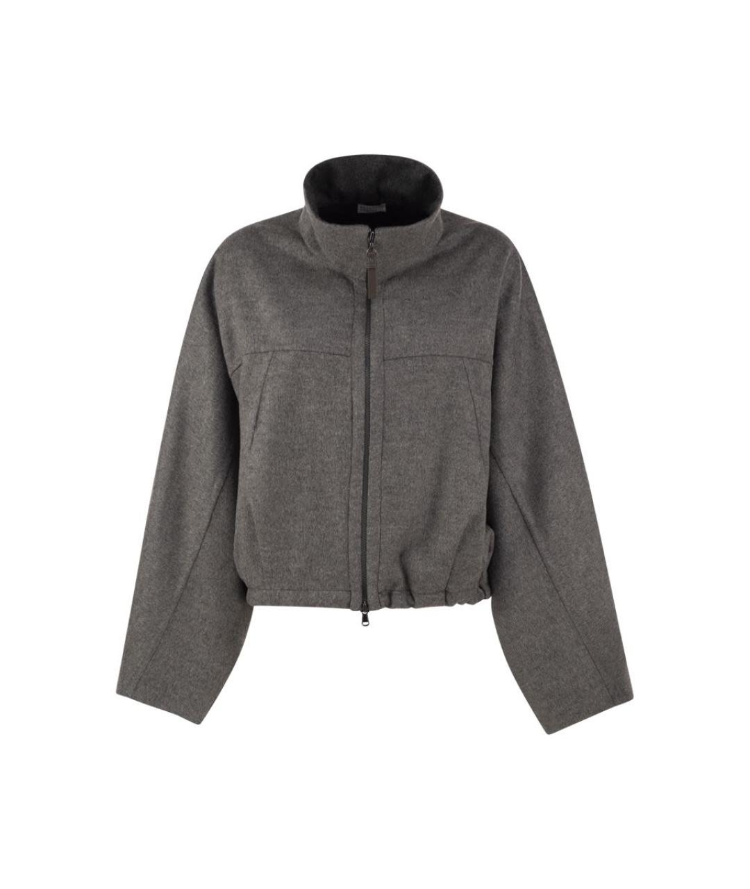 BRUNELLO CUCINELLI Антрацитовая шерстяная куртка, фото 1