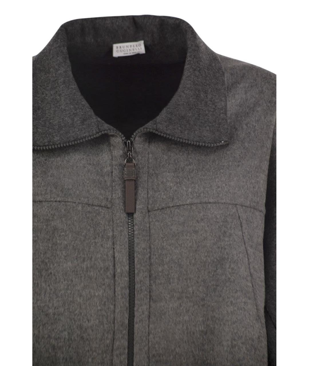 BRUNELLO CUCINELLI Антрацитовая шерстяная куртка, фото 4