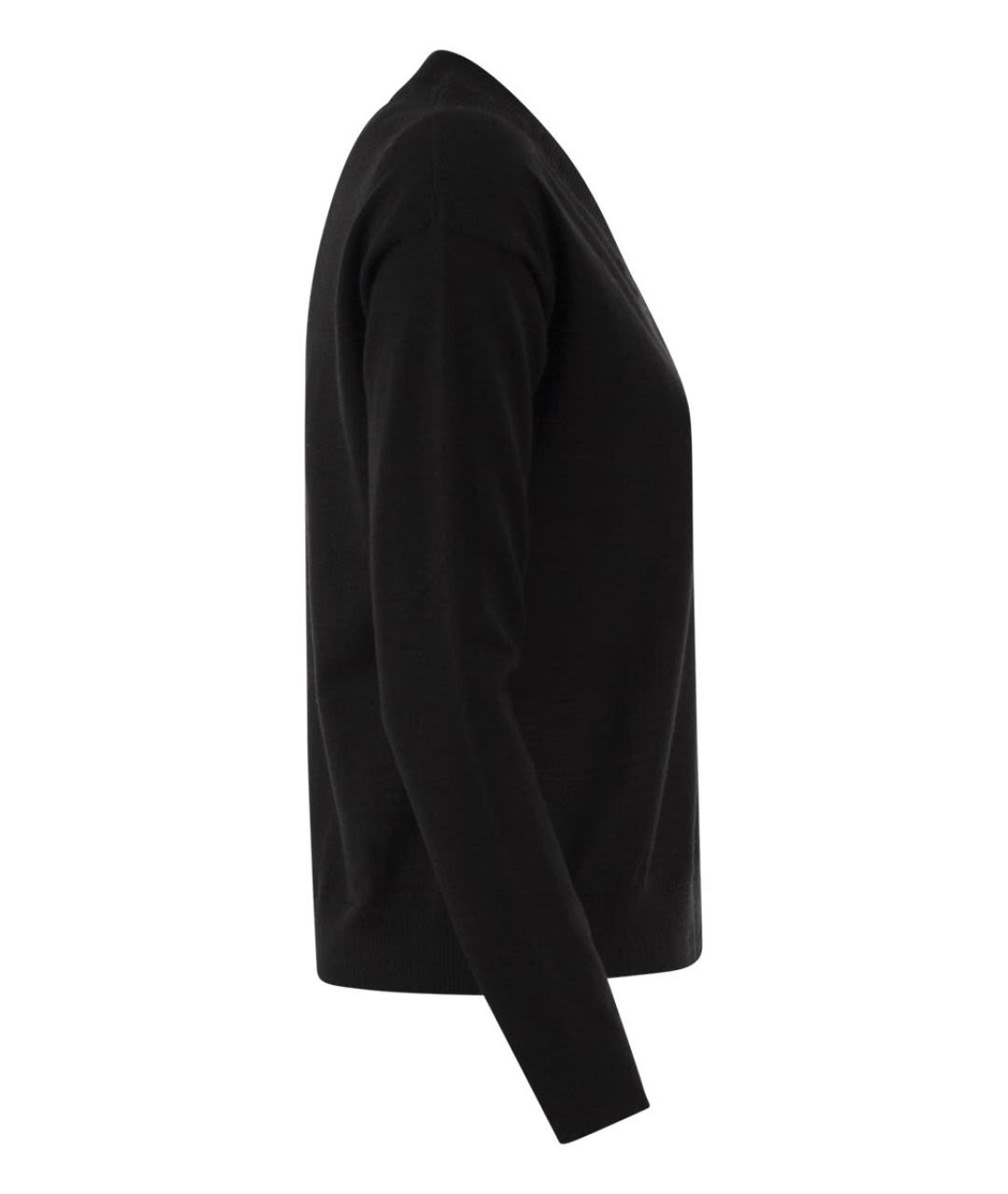 WEEKEND MAX MARA Черный кашемировый джемпер / свитер, фото 3