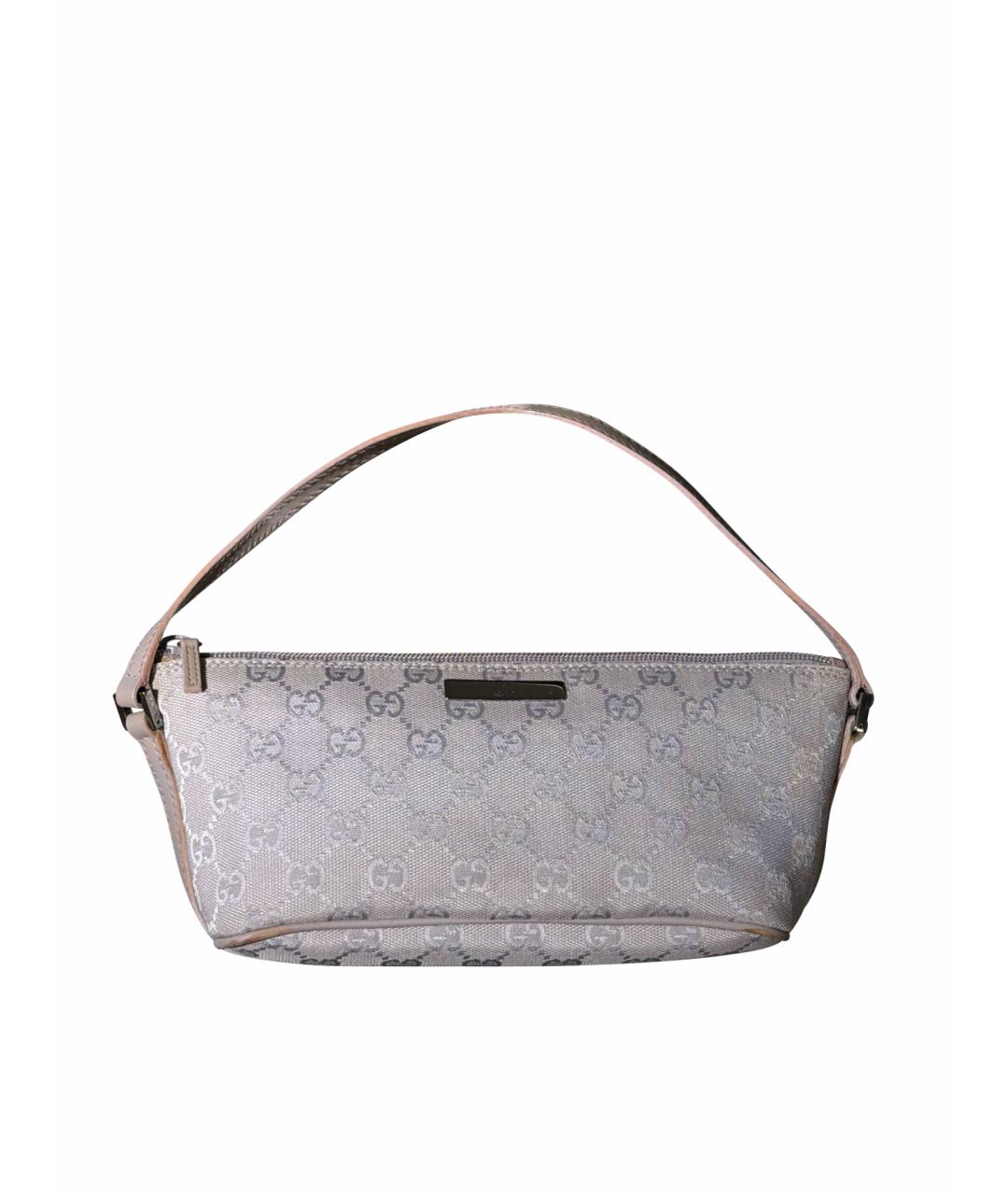 GUCCI Фиолетовая сумка с короткими ручками из канвы, фото 1