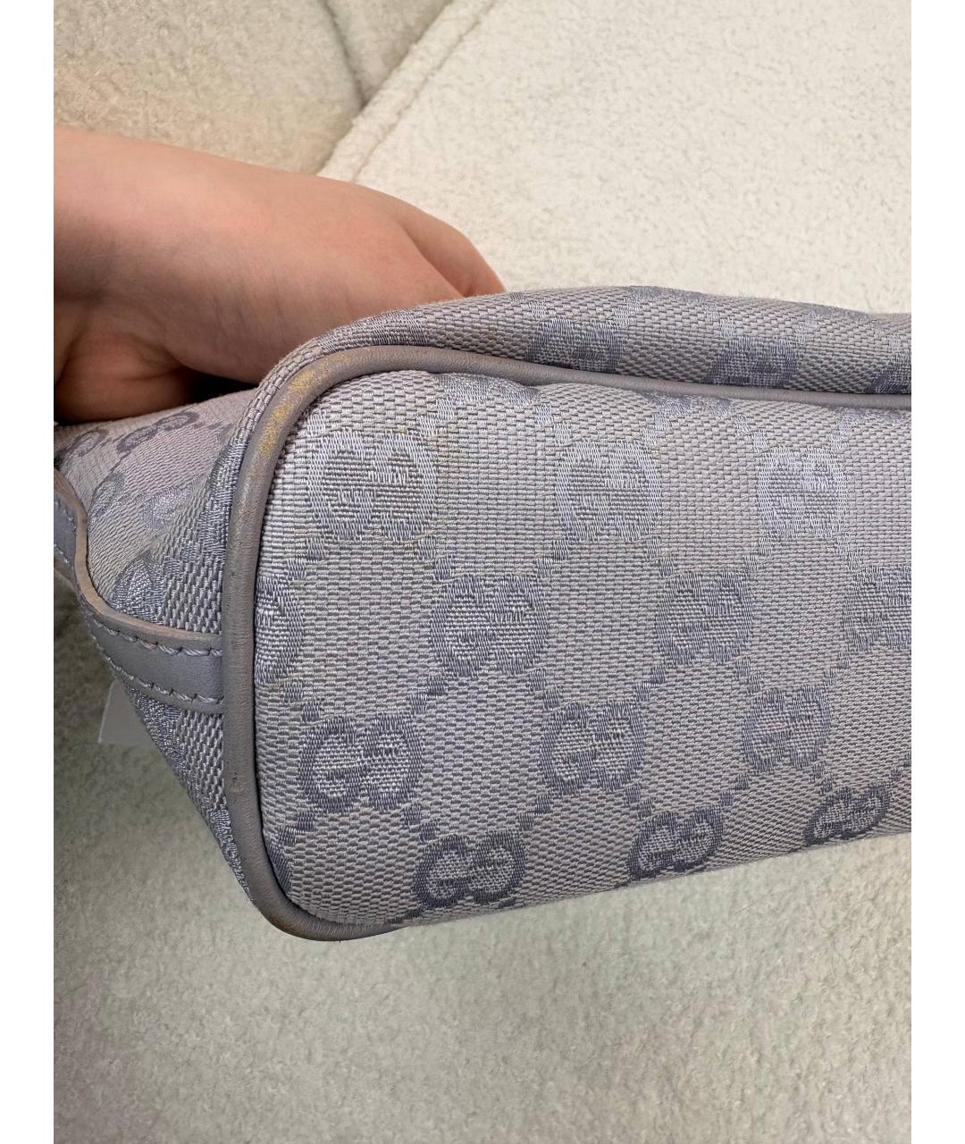 GUCCI Фиолетовая сумка с короткими ручками из канвы, фото 10
