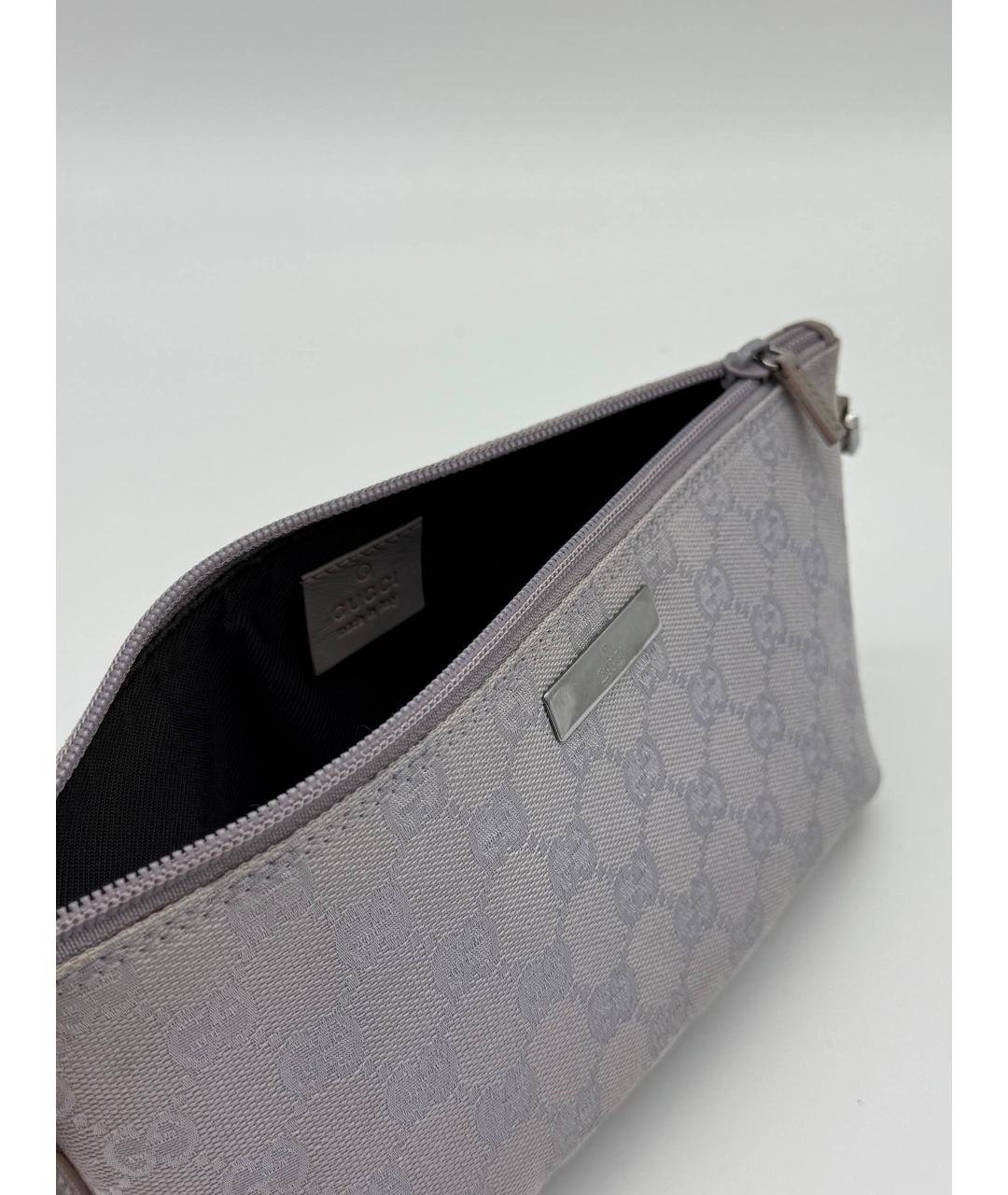 GUCCI Фиолетовая сумка с короткими ручками из канвы, фото 4