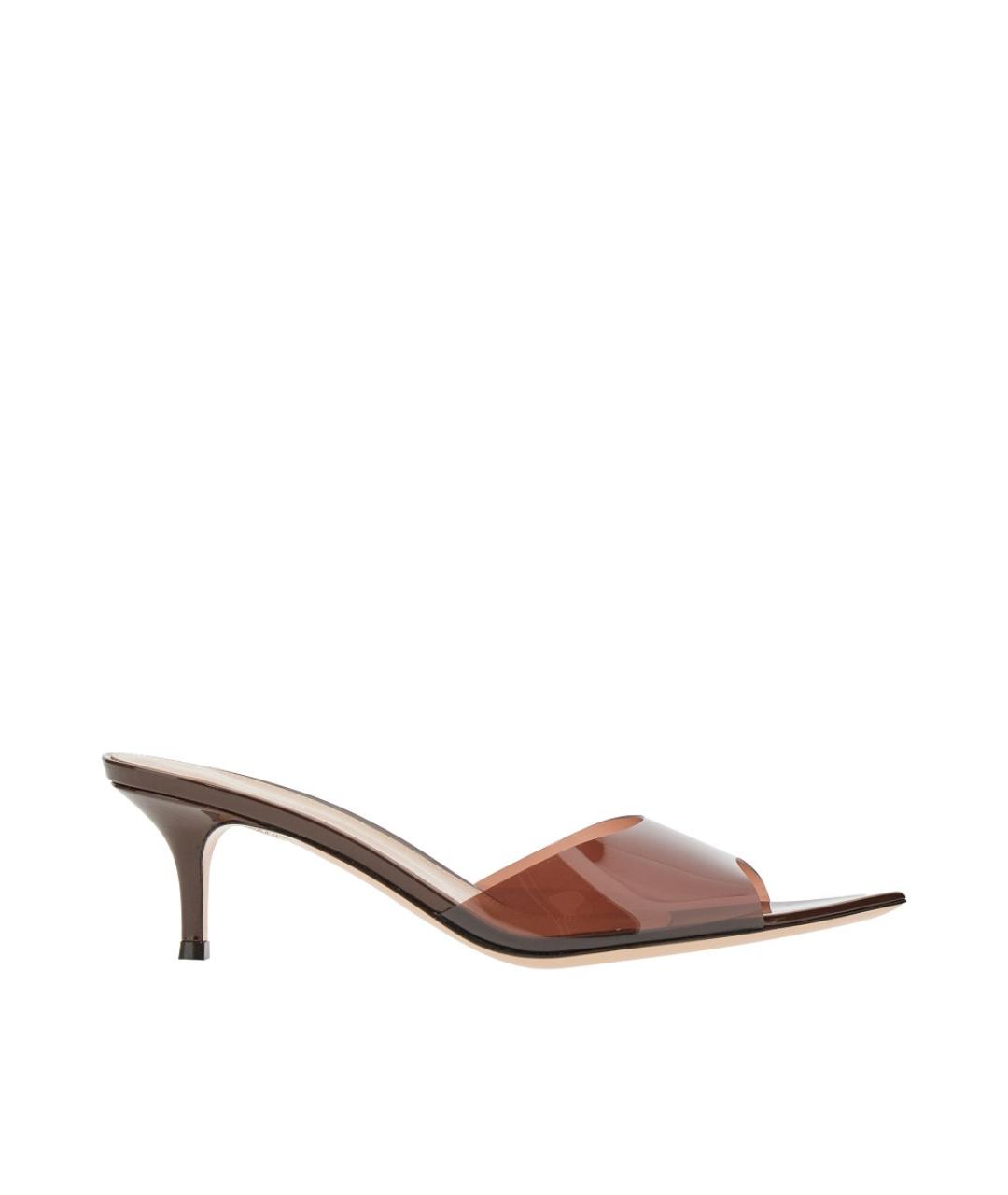 GIANVITO ROSSI Коричневые мюли, фото 5