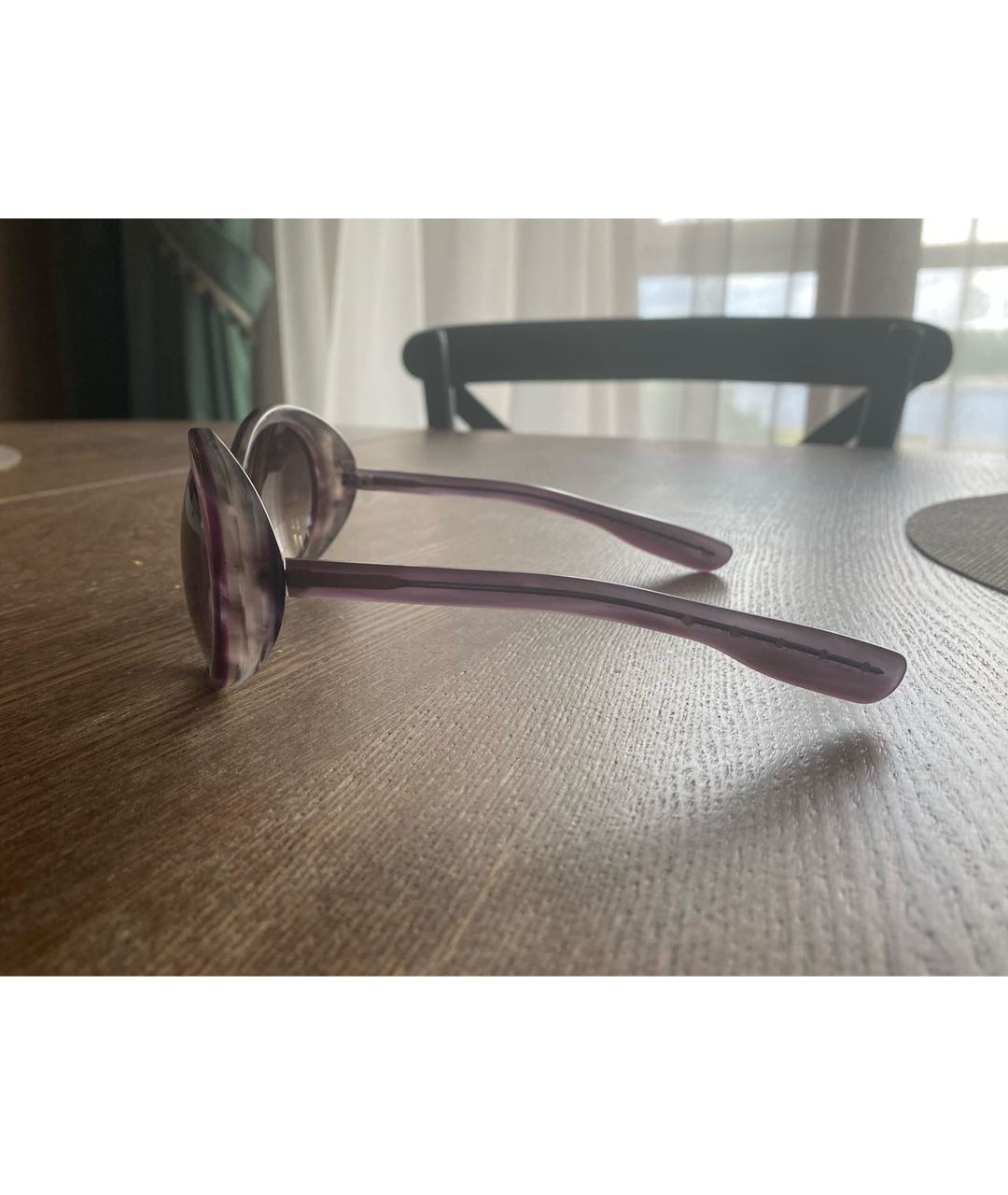 BOTTEGA VENETA Фиолетовые пластиковые солнцезащитные очки, фото 3