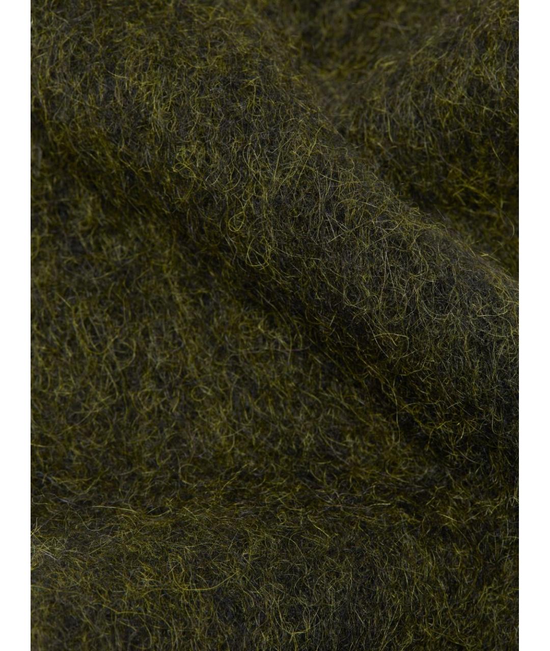 ACNE STUDIOS Зеленый шерстяной шарф, фото 5