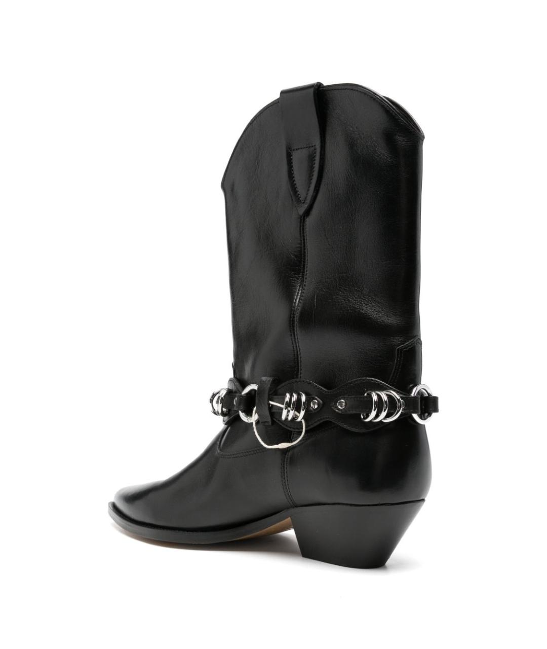 ISABEL MARANT Черные кожаные сапоги, фото 3