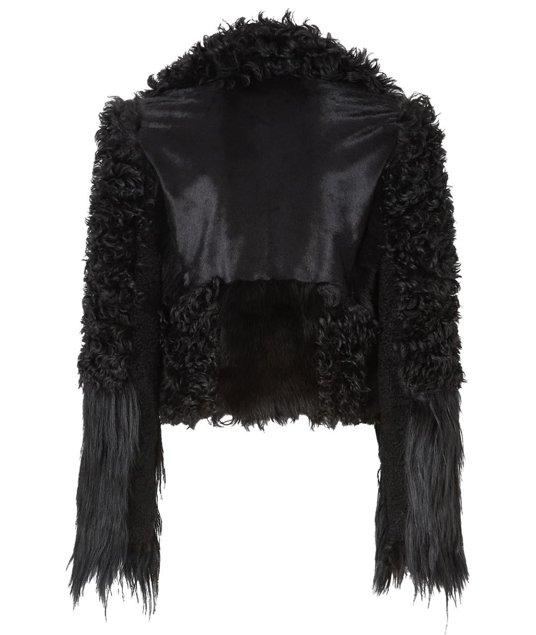 FENDI Черная меховая куртка, фото 3