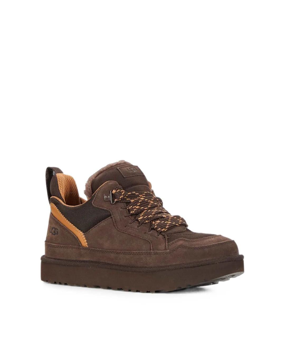 UGG Коричневые замшевые низкие кроссовки / кеды, фото 3
