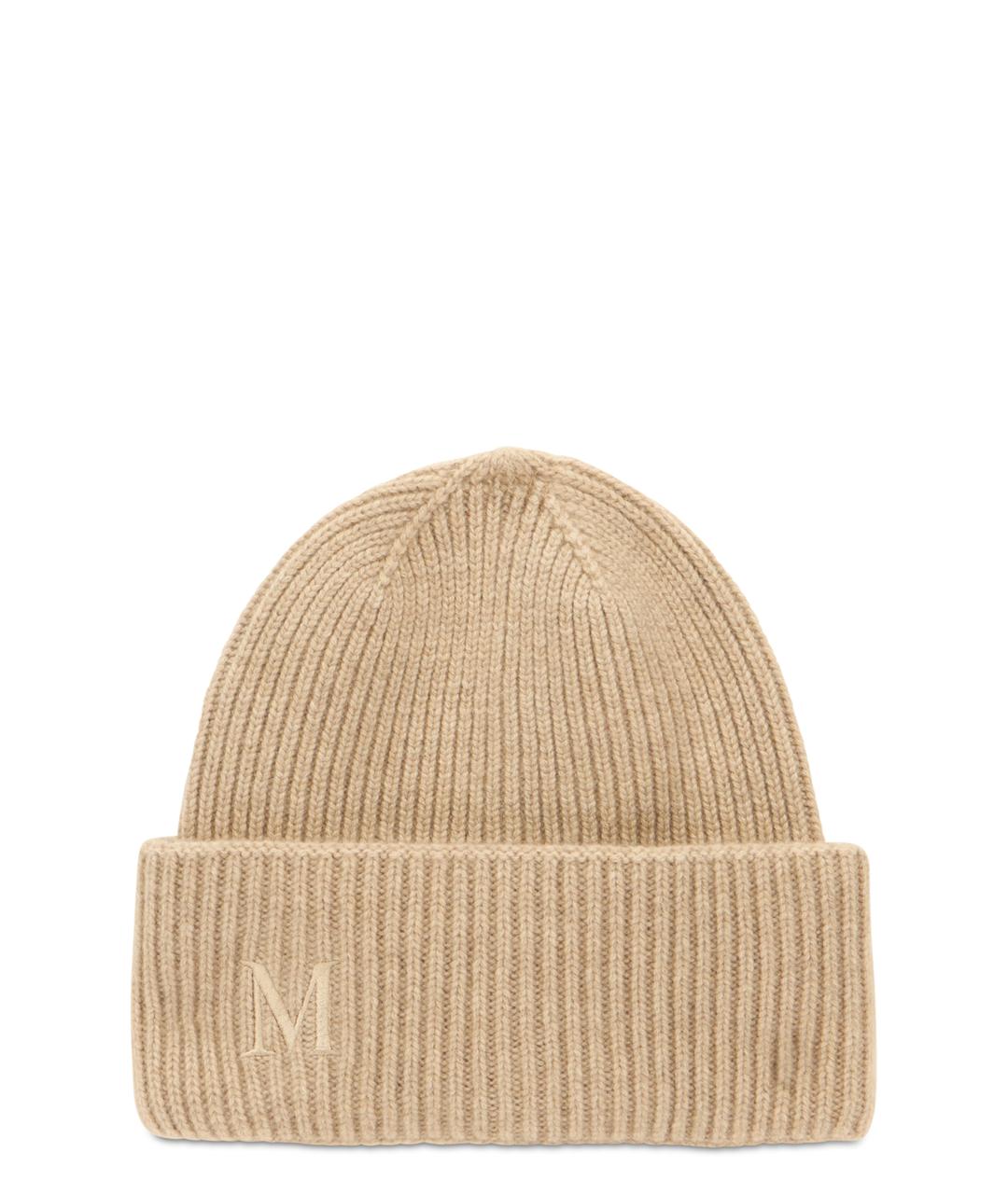 MAX MARA Бежевая кашемировая шапка, фото 1