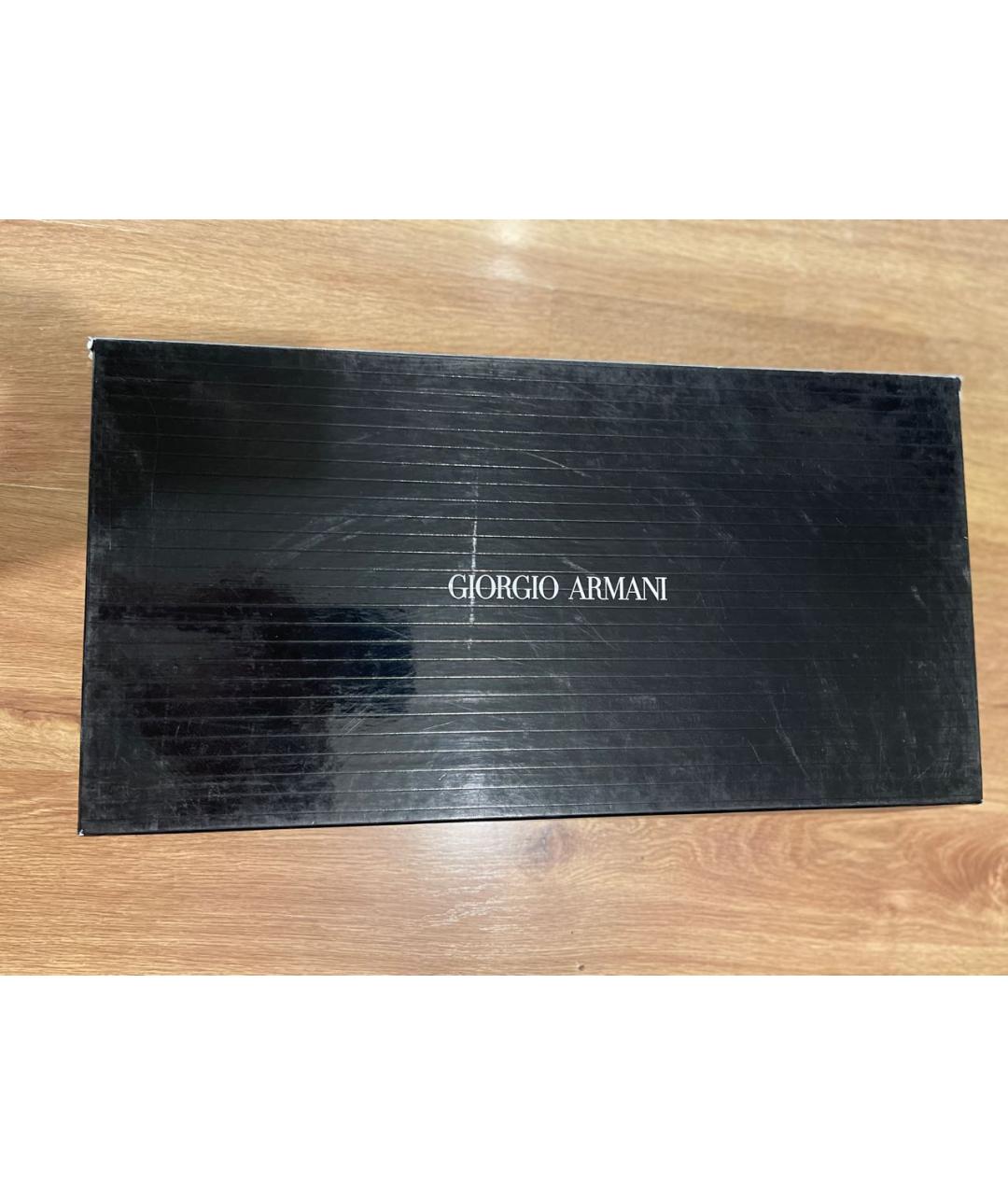 GIORGIO ARMANI Черные кожаные сапоги, фото 7