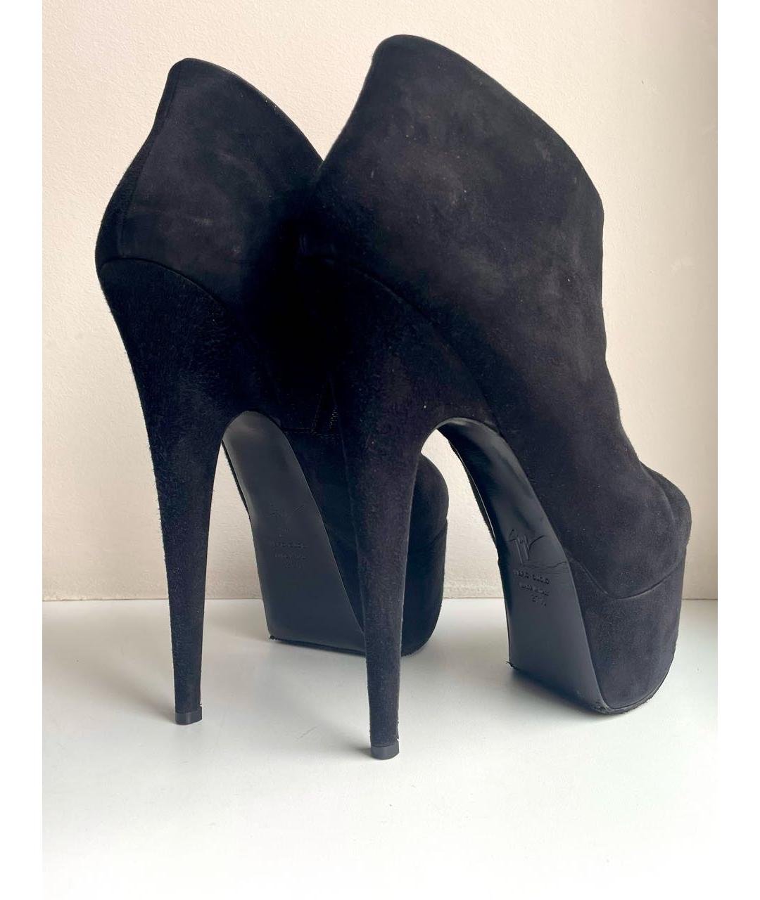 GIUSEPPE ZANOTTI DESIGN Черные замшевые ботильоны, фото 4
