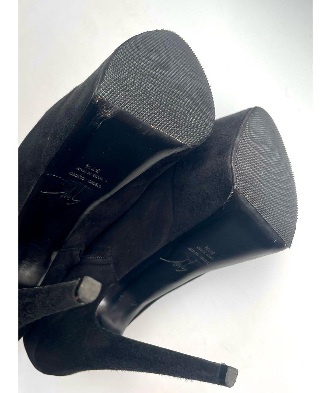 GIUSEPPE ZANOTTI DESIGN Черные замшевые ботильоны, фото 6