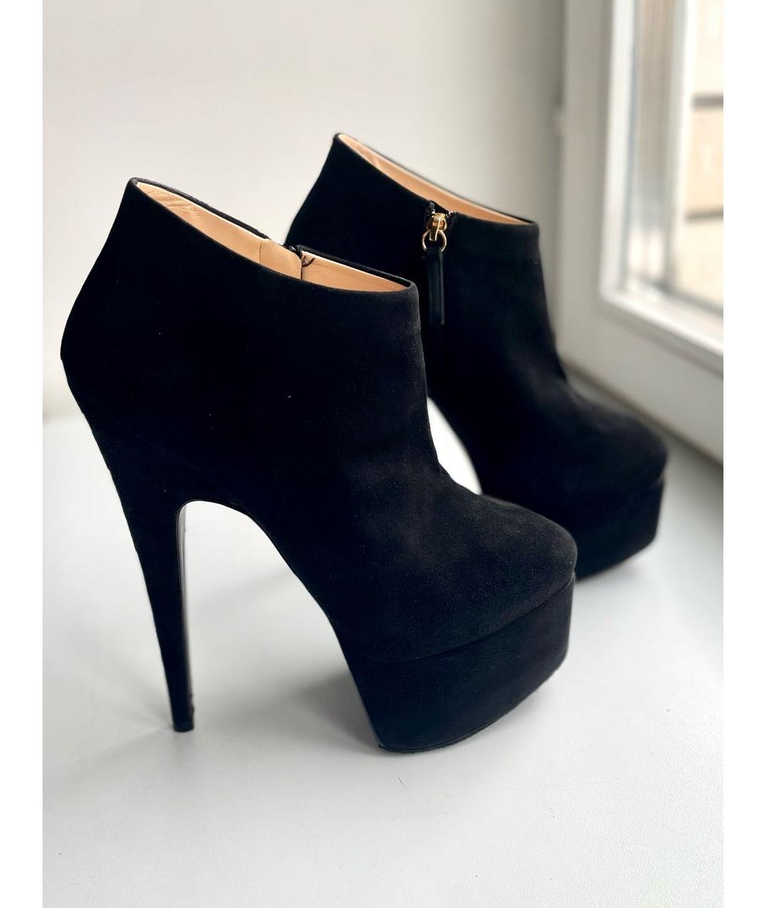 GIUSEPPE ZANOTTI DESIGN Черные замшевые ботильоны, фото 2