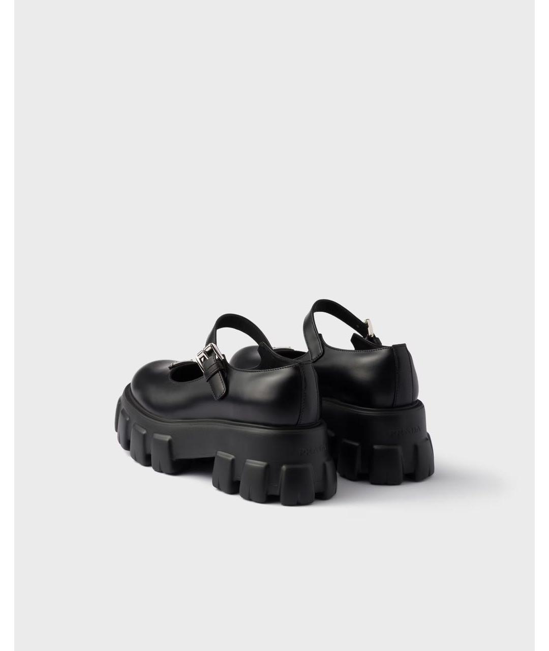 PRADA Черные кожаные туфли, фото 4