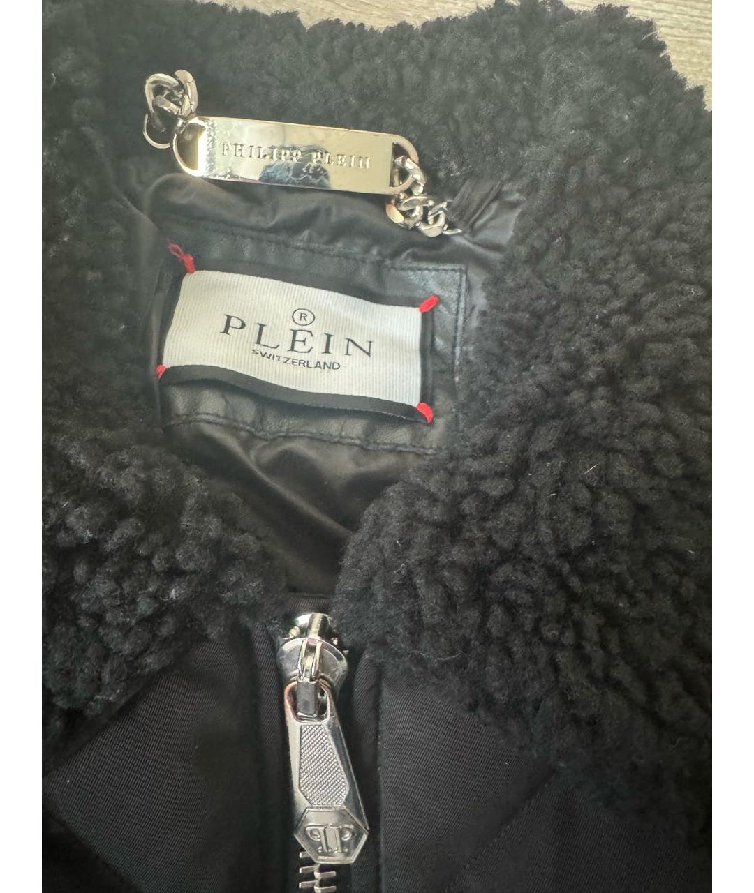 PHILIPP PLEIN Черная полиэстеровая куртка, фото 3