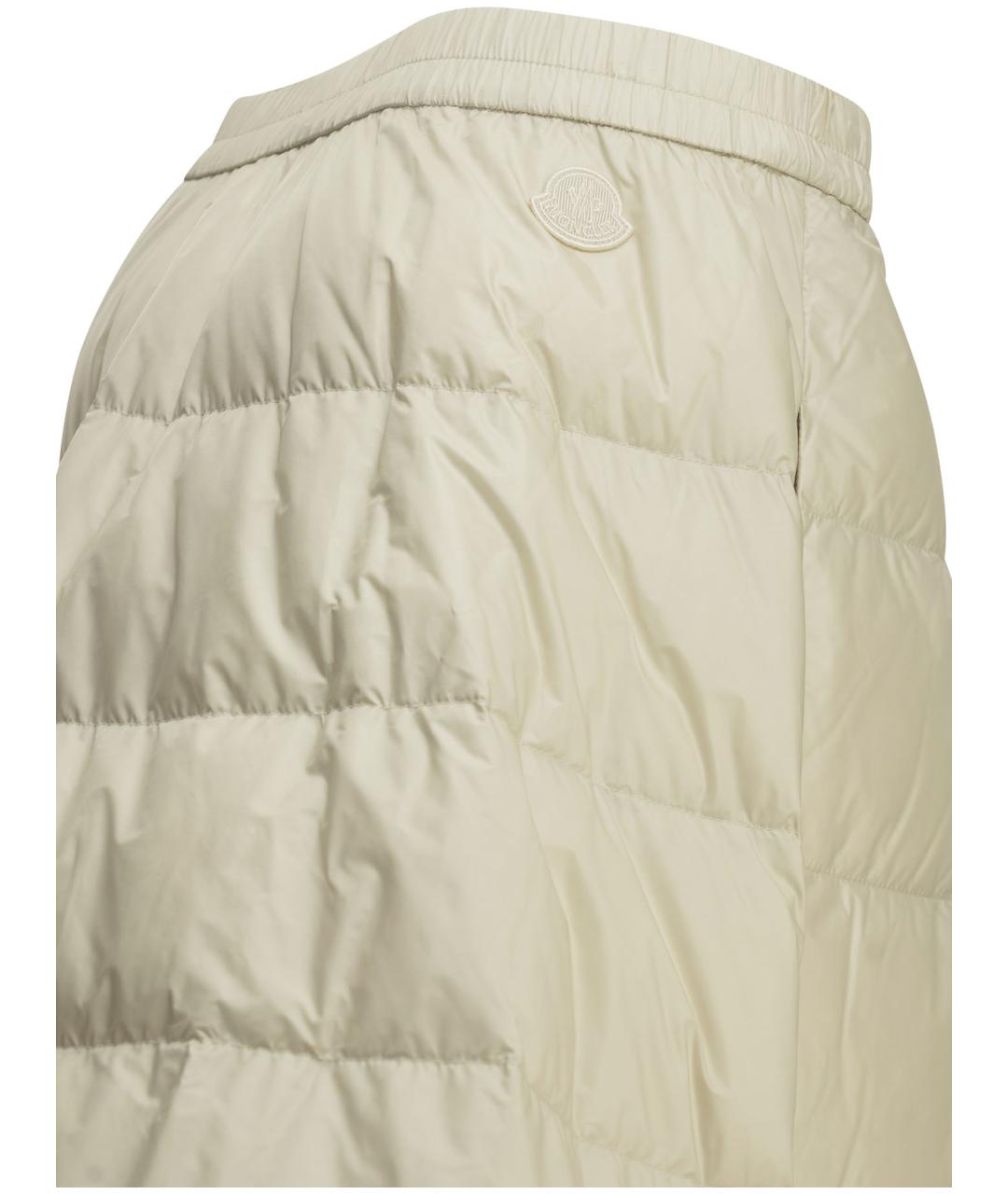 MONCLER Белая полиамидовая юбка миди, фото 4