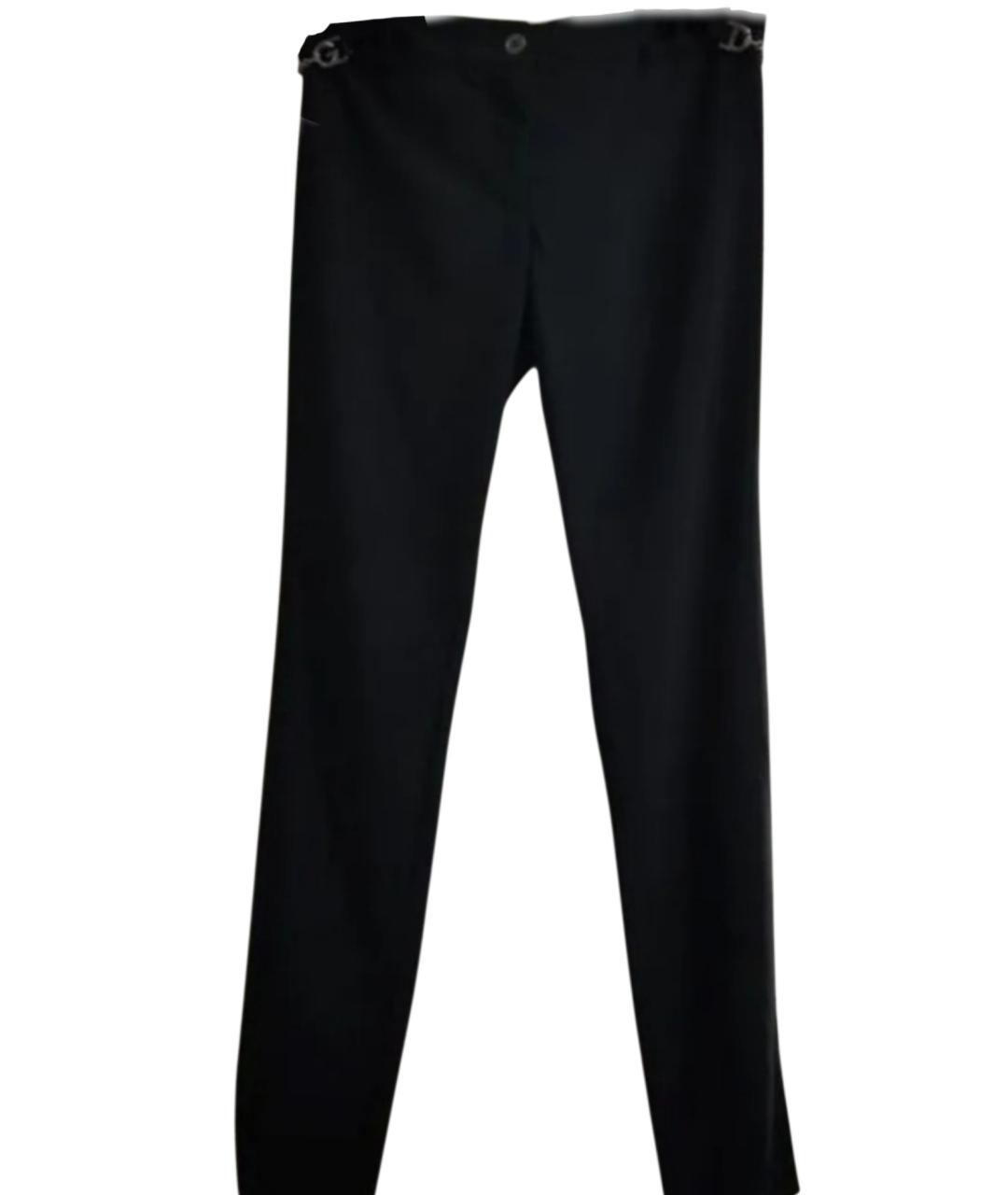 DOLCE&GABBANA Черные шерстяные прямые брюки, фото 8
