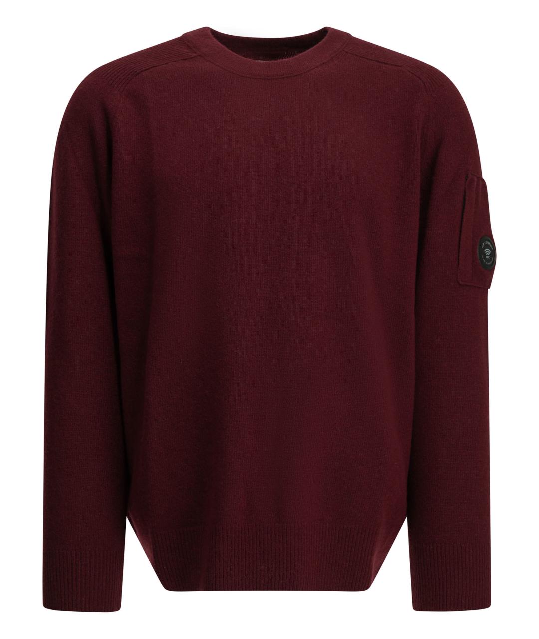 CP COMPANY Бордовый шерстяной джемпер / свитер, фото 1