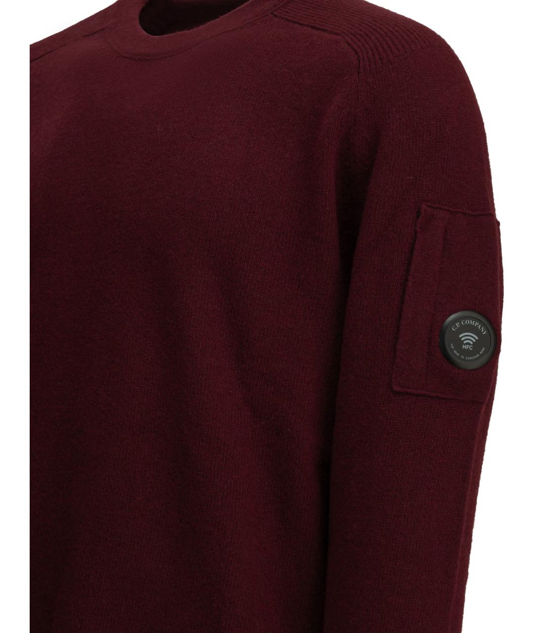 CP COMPANY Бордовый шерстяной джемпер / свитер, фото 4