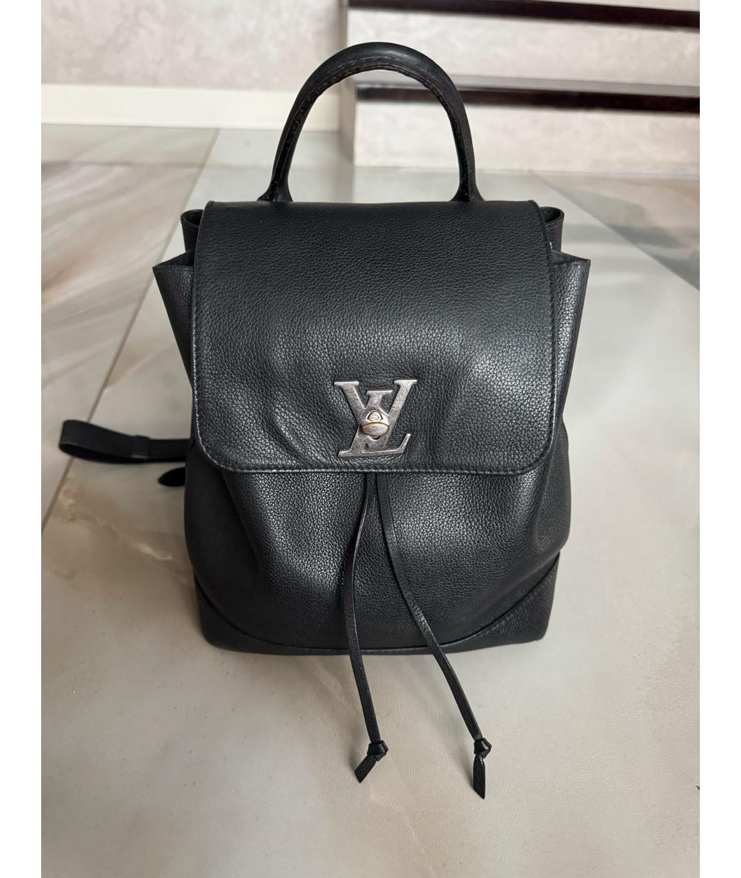 LOUIS VUITTON Черный кожаный рюкзак, фото 4