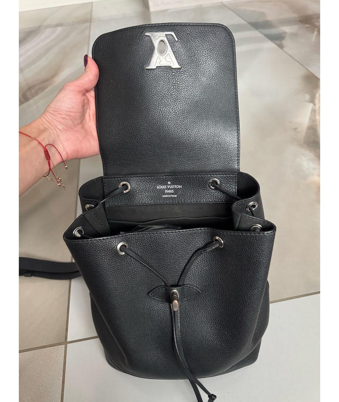 LOUIS VUITTON Черный кожаный рюкзак, фото 2