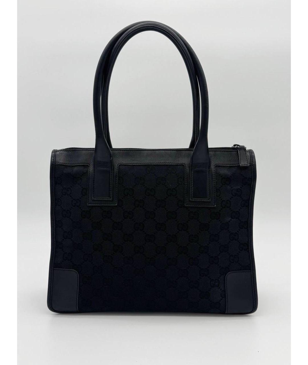 GUCCI Черная кожаная сумка с короткими ручками, фото 8