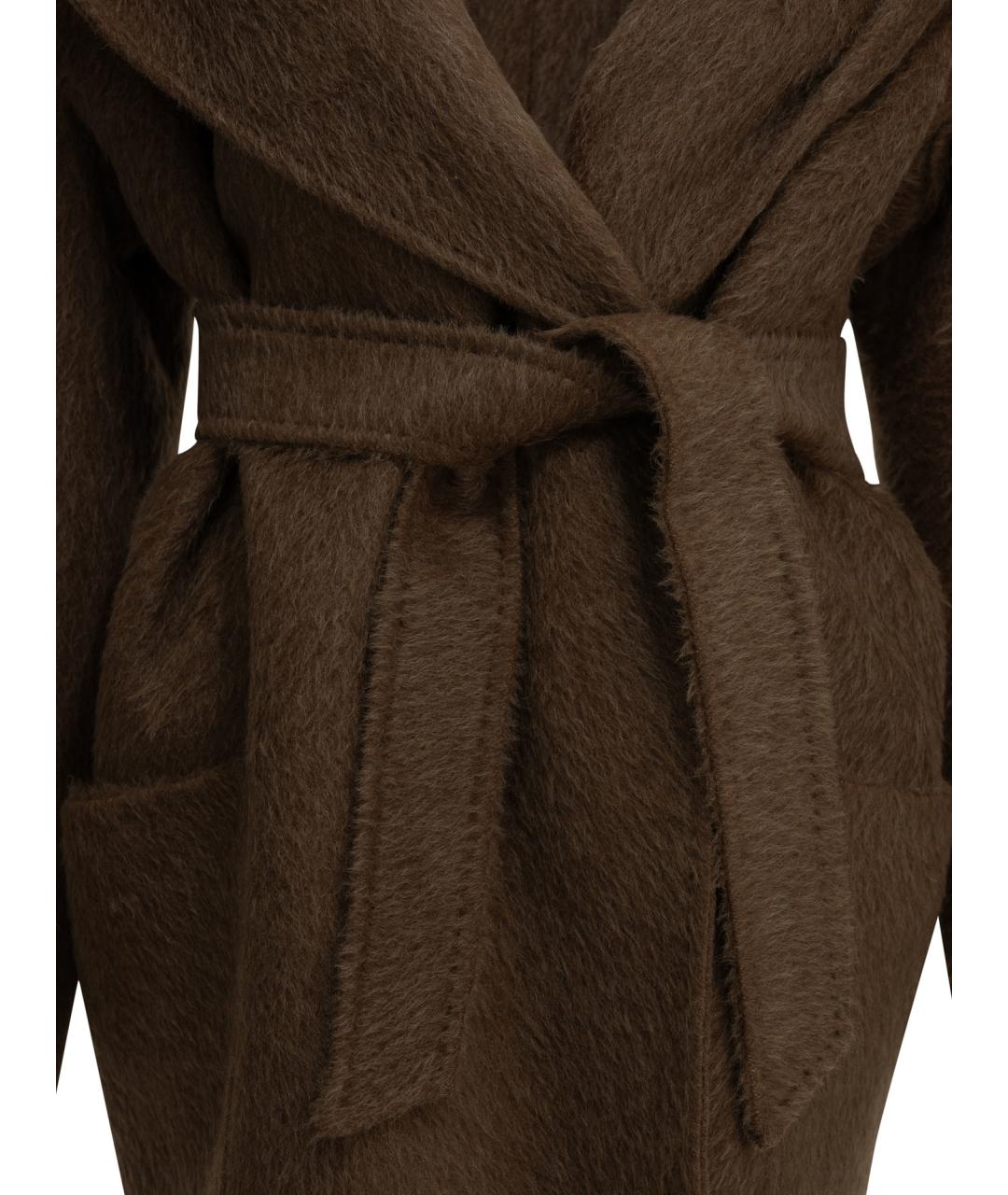 MAX MARA Коричневое шерстяное пальто, фото 3