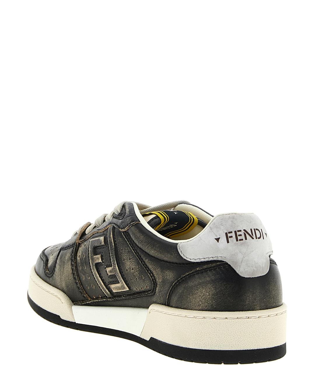 FENDI Коричневые замшевые низкие кроссовки / кеды, фото 3