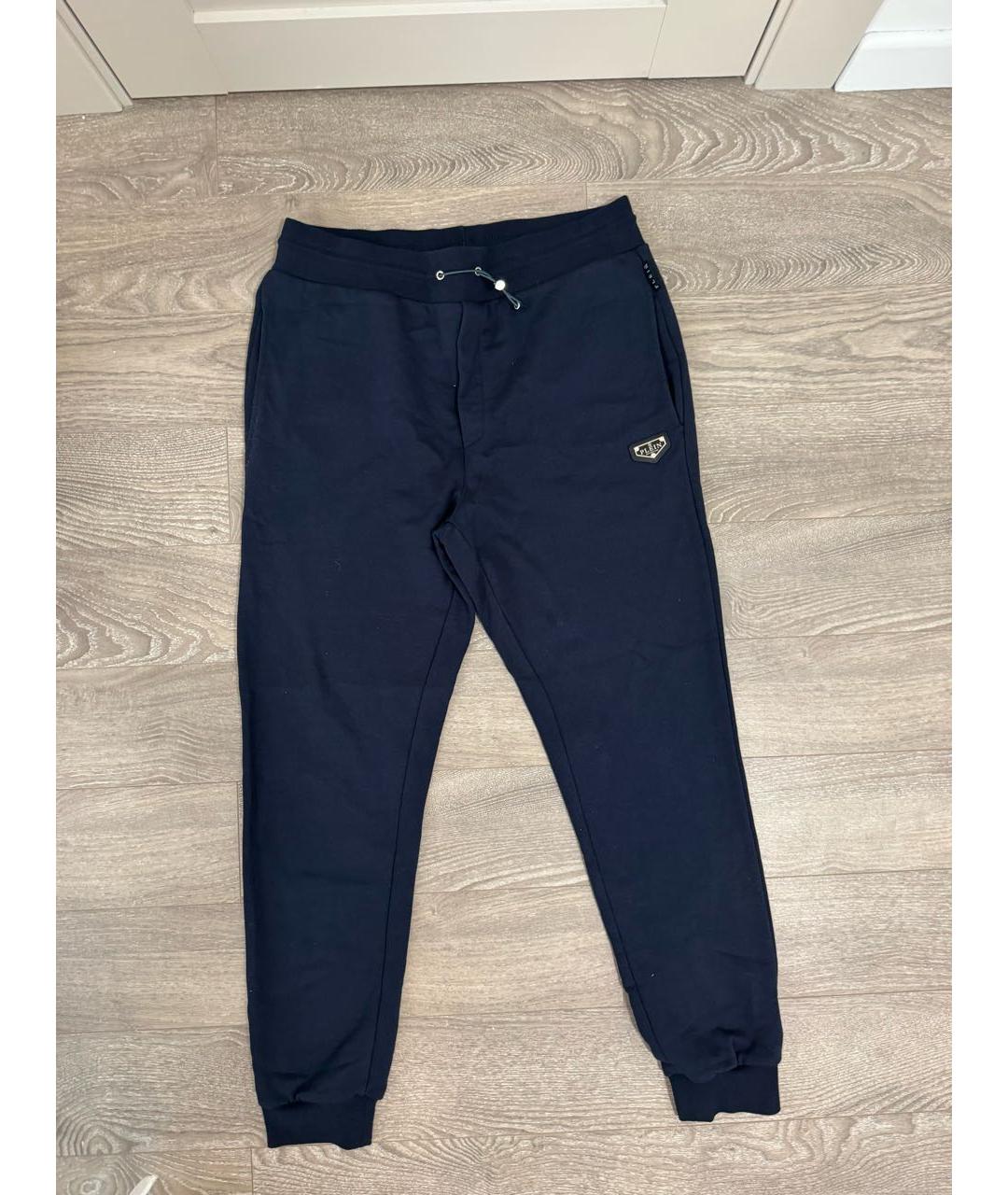 PHILIPP PLEIN Темно-синий хлопковый спортивный костюм, фото 2