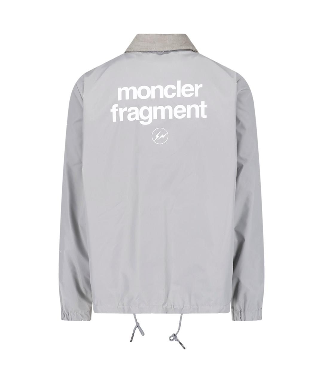 MONCLER Серая хлопковая куртка, фото 7