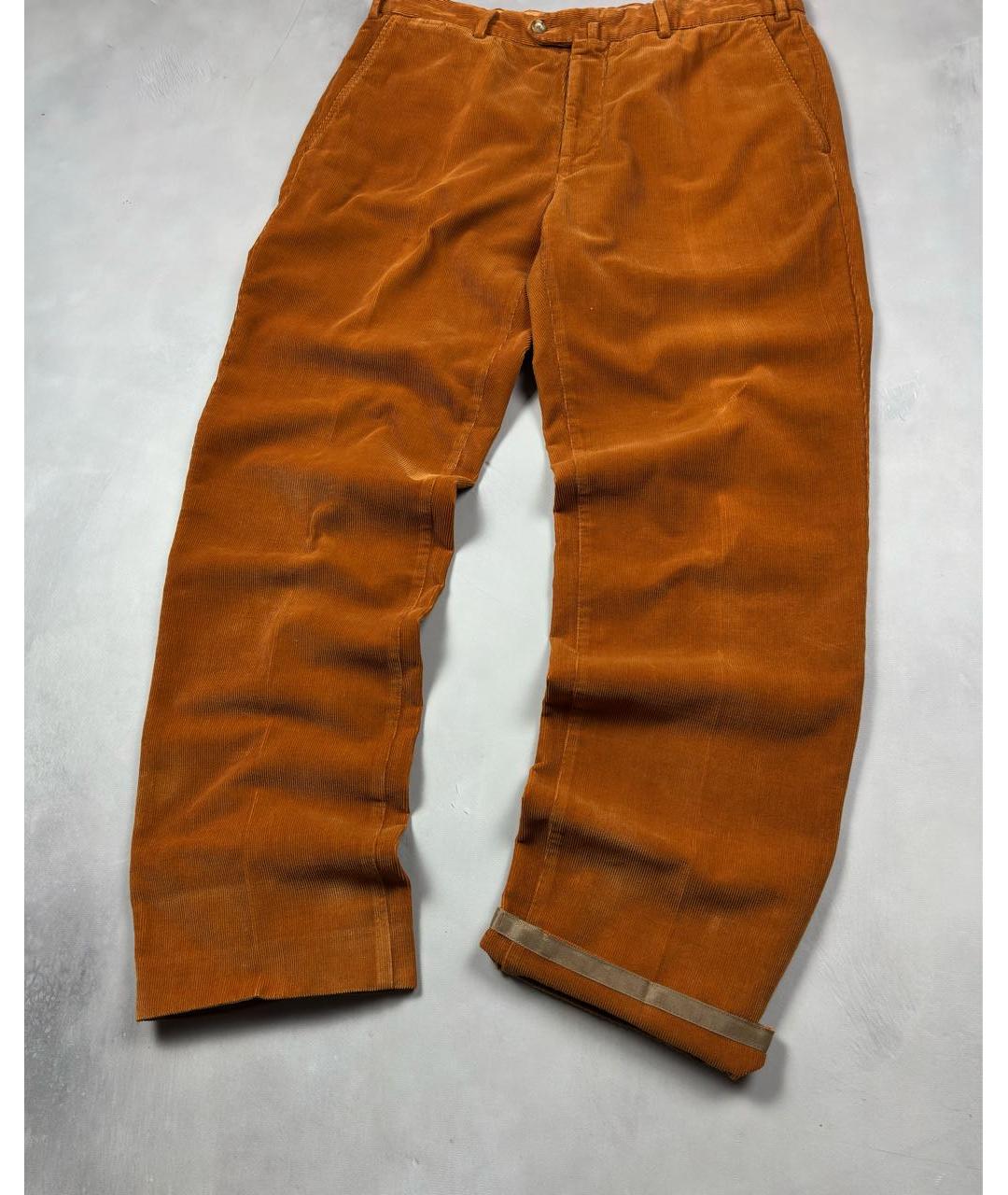 ERMENEGILDO ZEGNA XXX Оранжевые хлопковые брюки чинос, фото 4