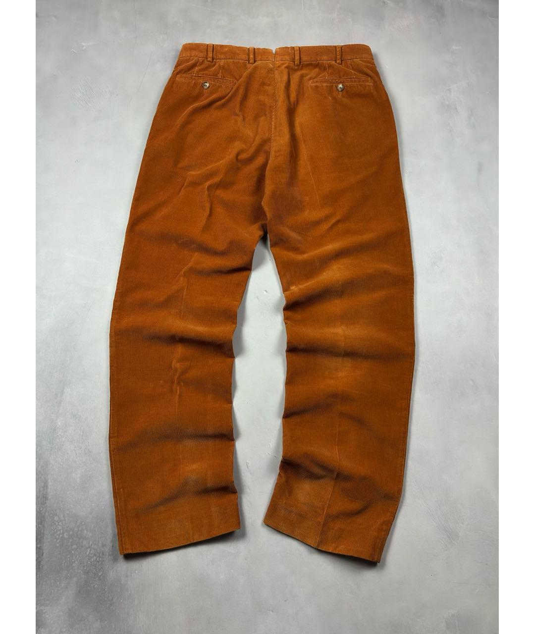 ERMENEGILDO ZEGNA XXX Оранжевые хлопковые брюки чинос, фото 2